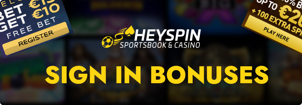 HeySpin Casino Login Welcome Bonuses